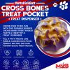 Cross Bones Bully Stick Holder &amp; Chew Toy for Heavy Chewers | Purple | USA Made
