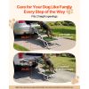 Dog Stairs for Car, 4 Steps Extra Wide Foldable Dog Ramp for Large Dogs with Non-Slip Surface, Portable Lightweight Pet Stairs Ladder for Car, SUV