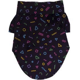 Hawaiian Camp Shirt (Color: Geometric Retro, size: X-Large)